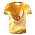 thumbnail image 3 of 20223 Camisetas de manga corta de verano para niños Sonic 2, ropa para bebés de 4 a 14 años, camisetas con estampado 3D, ropa para niños, atuendos para niños, 3 of 5