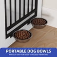thumbnail image 4 of ModFusion 35-Inch Single-Door Dog Kennel with Feeding Bowls, Wooden Furniture-Style Pet Crate for Small to Medium Dogs, White & Black, 4 of 10