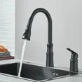 thumbnail image 2 of Zovajonia Single Handle Kitchen Sink Faucet Pull Down Sprayer W/Soap Dispenser Matte Black, 2 of 11