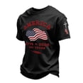 thumbnail image 3 of USA 250th Anniversary Merchandise Mens Short Sleeve Crewneck Patriotic Tee Plus Size Loose Fit Summer Commemorative Black L, 3 of 3