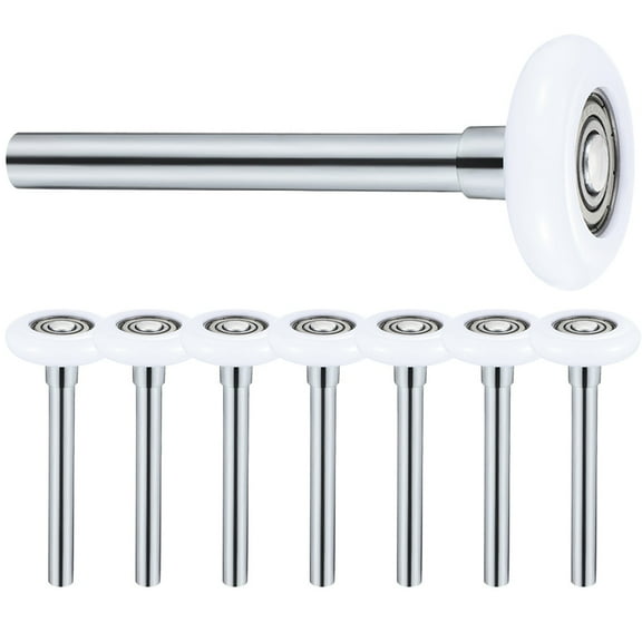 WHAMVOX  8 Pcs Garage Door Rollers Quiet with Stem Replacement White