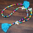 thumbnail image 2 of Necklace for Women Women Tassel Wooden Beads Necklace Pendant Bohemian Chain Jewelry Accessory Gift for Women, 2 of 2