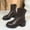 Brown, variant on Bnwani Womens Boots Fall Winter Mid-Heel Thick Chunky Ankle Versatile Comfortable Casual Boot Black Size 5.5