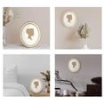 thumbnail image 4 of Marco de fotos AELS Vintage, 20 x 25 cm, ovalado, blanco roto con borde dorado, 4 of 7