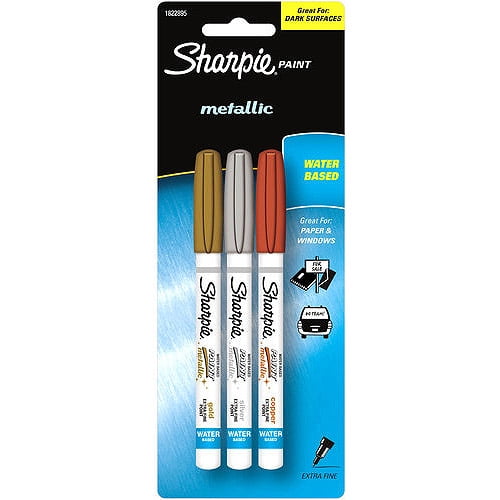 Sharpie WaterBased Metallic Extra Fine Point Paint Markers, Gold