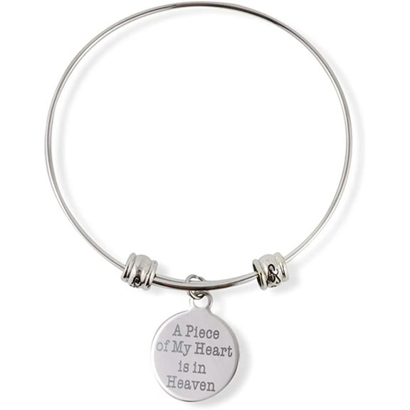 A Piece of My Heart is In Heaven Fancy Bangle