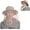 Khaki, variant on Head Net Hat, Safari Hat Sun Hat Bucket Hat with Hidden Net Mesh 1Pack