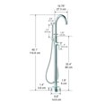 thumbnail image 4 of Ancona Prima Floor Mount Bathtub Faucet with Shower Head in Chrome, 4 of 4