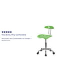 thumbnail image 5 of Flash Furniture Vibrant Spicy Lime and Chrome Swivel Task Office Chair with Tractor Seat, 5 of 13