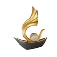 thumbnail image 3 of Estatua de barco, escultura artística, regalo, acento náutico, figura de escritorio, bola decorativa Negro 185x8x24cm, 3 of 9