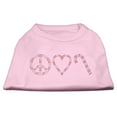 thumbnail image 5 of Christmas Rhinestone Studded Dog Shirt, "Peace, Love  Candy Canes", 5 of 10
