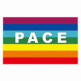thumbnail image 1 of Rainbow Peace Outdoor Flag, Weather Resistant Polyester, Rainbow Peace Letters Flag, Outdoor Banner Flag Grommet, 1 of 5