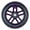 Black/Purple, variant on Oath Binary Wheels - 110mm Black and Orange