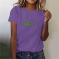 thumbnail image 2 of Mujeres Manga Corta de Verano Tops Impreso Sudadera Casual, Cuello Redondo Blusa Ligera para la Primavera Y el Verano, 2 of 7