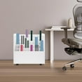 thumbnail image 4 of Blue Print Storage Organizer, 30 Slots Mobile Roll File Cart Blueprint Cabinet with Wheels File Storage Rack Roll Document Holder for Office and Home (White), 4 of 18
