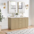 thumbnail image 4 of Oza 60M" Double Bath Vanity in Aged Natural Oak with Fish Maw White Quartz Stone, 4 of 15
