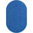 thumbnail image 1 of Unique Loom Tapis Shag Solide Moderne en Peluche 5' x 8' Ovale Bleu Pervenche, 1 of 2