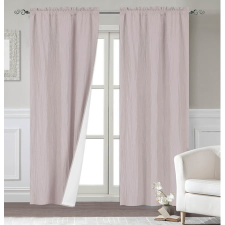 Dainty Home Venetian Extra Long Blackout Window Curtain Panel Pair