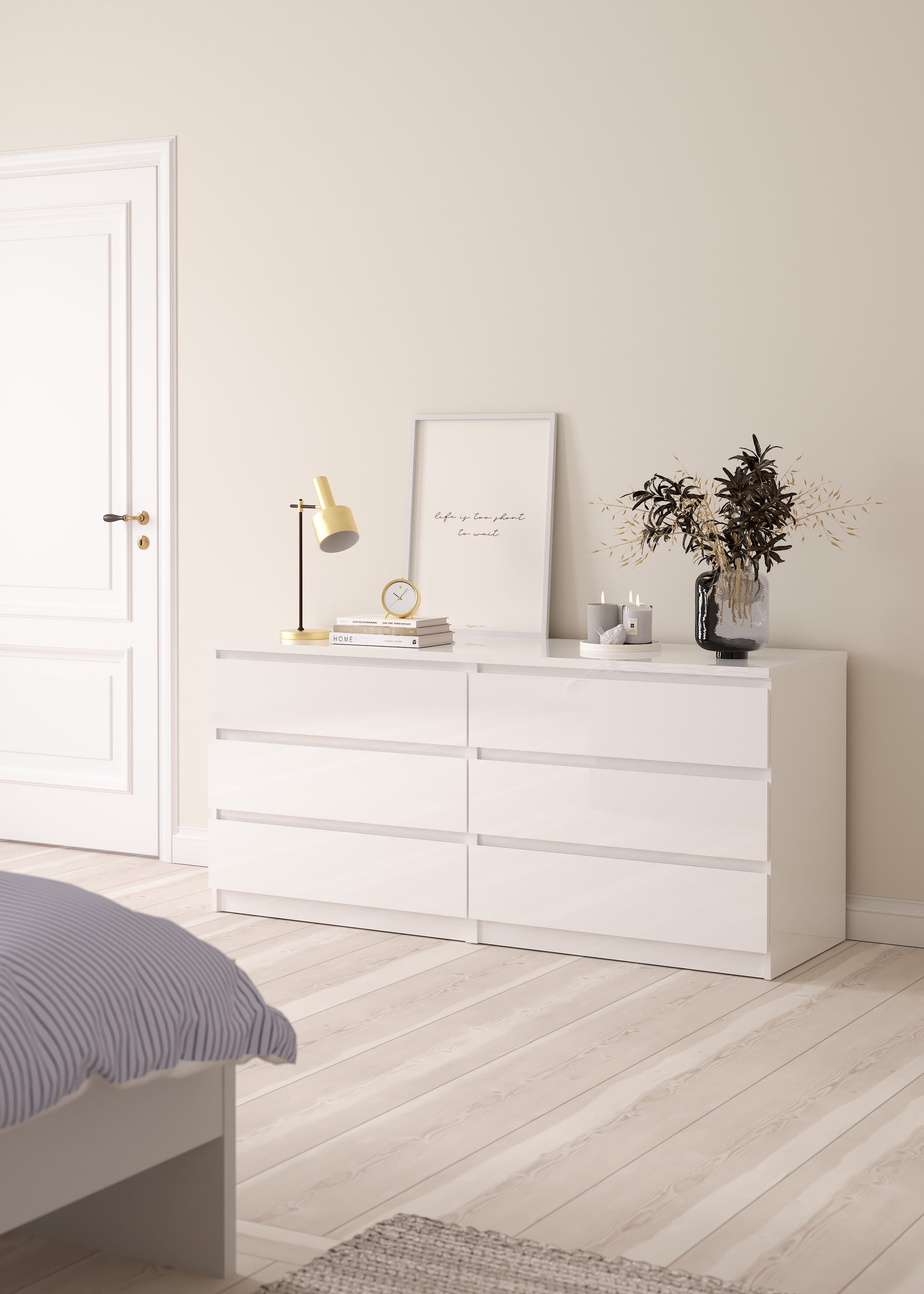 Tvilum Scottsdale 5 Drawer Chest Dresser for Adults, Truffle