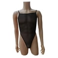 thumbnail image 3 of Mens Thong Bodysuit Stretch Soft Thin Sheer Sexy Lingerie Backless Sleeveless, 3 of 9