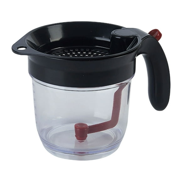 Leojiow Fat Separator With Bottom Release Separator For Cooking With Strainer Separator For Cooking Kitchen Gadgets Fat Separator 17X15Cm White