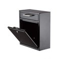 thumbnail image 2 of AdirOffice Galvanized Steel Wall Mountable Large Mail/File Box W/Key Lock, Black, 2 of 3