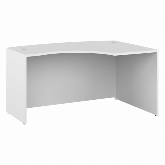 Studio C 60W x 43D Right Hand L-Bow Desk Shell in White - Engineered Wood