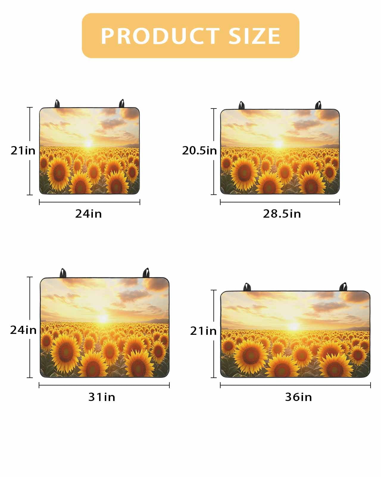 nqOlkjepod Large Induction Cooktop Protector Mat 36"x21", Sunflower Floral Stove Top Covers for Electric Stove, Summer Pastoral Botanical Flowers Stove Burner Cover Mats, Glass Top Stove Cover