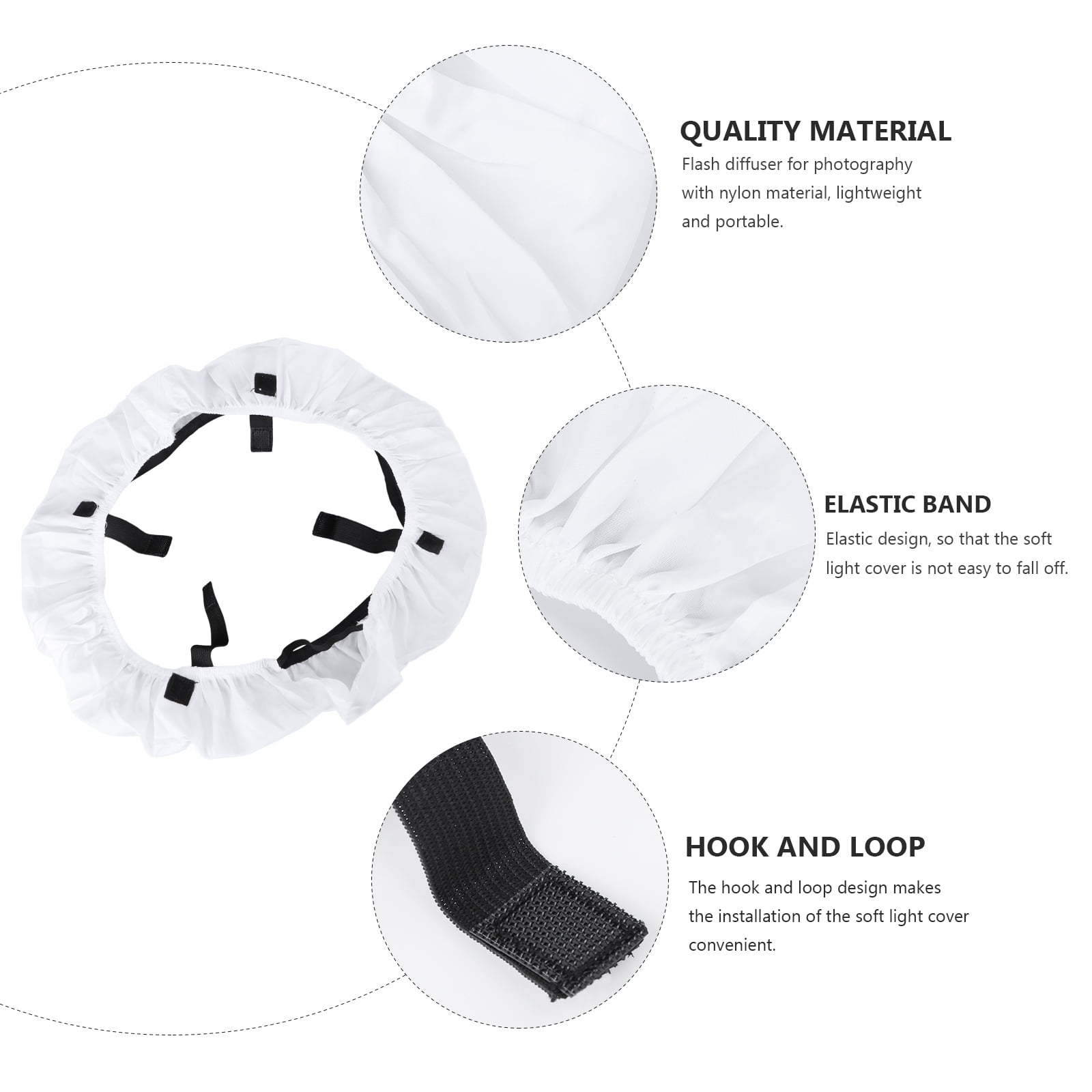 SASABAXI Softbox Light Diffuser 18 Inch White Ring for Light Diffusion 1Set  - Walmart.com, image size:1600x1600