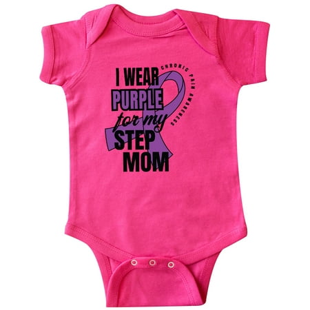 

Inktastic Chronic Pain I Wear Purple For My Step Mom Gift Baby Boy or Baby Girl Bodysuit