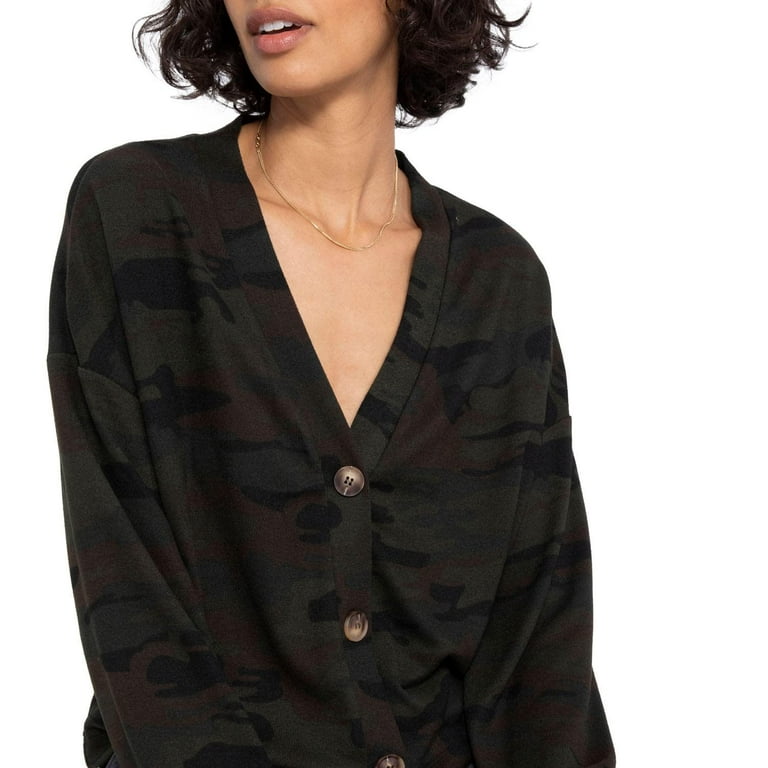 Sanctuary camo cardigan top