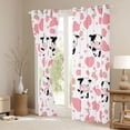 thumbnail image 3 of Homewish Kawaii Milk Cow Blackout Curtains Set of 2 (52x84 Each) for Kids, Fashion Pink Cow Print Window Curtains, Cartoon Strawberry Curtains and Drapes, Curtains and Drapes Bedroom Decor, 3 of 6