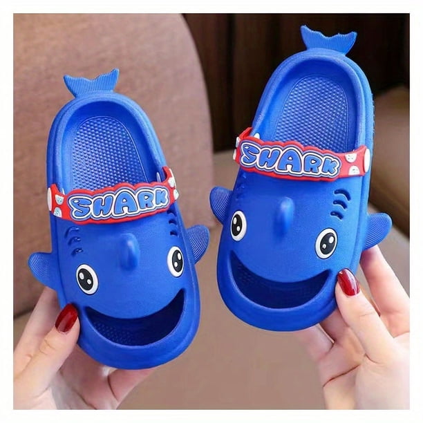 Stylish Fish-Design Slides Slippers for Kids - Soft-Soled Anti-Slip Indoor Shoes for Boys & Girls