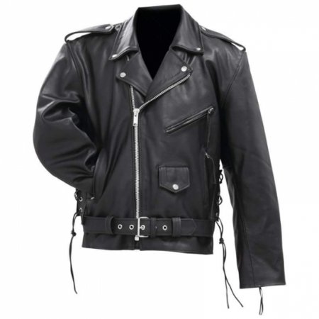 Cowhide Leather Motorcycle Vest - Rocky Mountain Hides Solid Genuine Cowhide Leather Classic Motorcycle Jacket- 3x