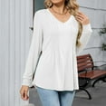 thumbnail image 4 of Guluxicc T-Shirts for Women V-Neck Long Sleeve Loose Fit Shirts Casual Soft Comfy Pullover Tops, 4 of 7