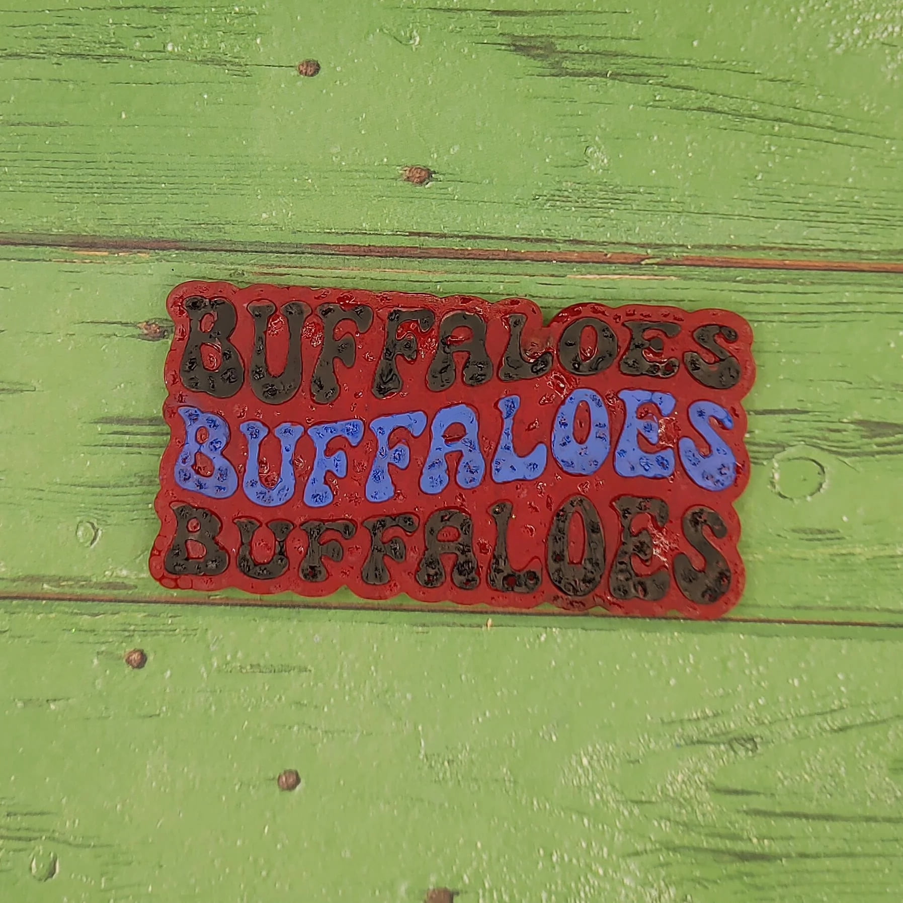Buffaloes 3x Retro Font School Mascot Silicone Freshie Mold