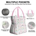 thumbnail image 3 of White Princess Castle Pattern Drawstring Lunch Bag Women - Drawstring Lunch Bag Insulated for Work Office - Stain-Resistant Large Lunchbags for Women with Multi-Pockets, 3 of 6