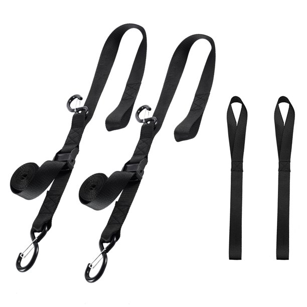 Correas de amarre para manillar de motocicleta, correas para moto de cross, hebilla de leva corta, correas de amarre con gancho en S y bucles suaves para barco, kayak, camión, remolque, moto de cross,