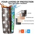 thumbnail image 7 of 20oz Tumblers Brown Halloween Ghost Pattern Stainless Steel Vacuum Insulated Double Wall Travel Tumbler Cups Mug with Lid and Straw,Cleaning Brush for Cold & Hot Drinks, 7 of 7
