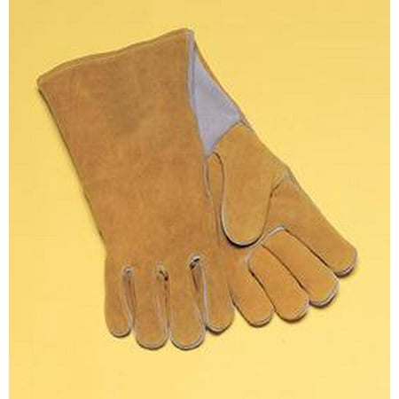 

Radnor Large 14 Bourbon Brown Side Split Cowhide Cotton Lined Welders Gloves (4 Pairs)