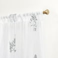 thumbnail image 2 of Nicole Miller New York Mabel Sheer Rod Pocket Curtain Panels, 54"x108", Grey, Set of 2, 2 of 7