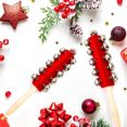thumbnail image 3 of 4 Pcs Christmas Bells Wooden Handle Jingle Bells Instrument Musical Hand Bell Musical Percussion Instrument, 3 of 7