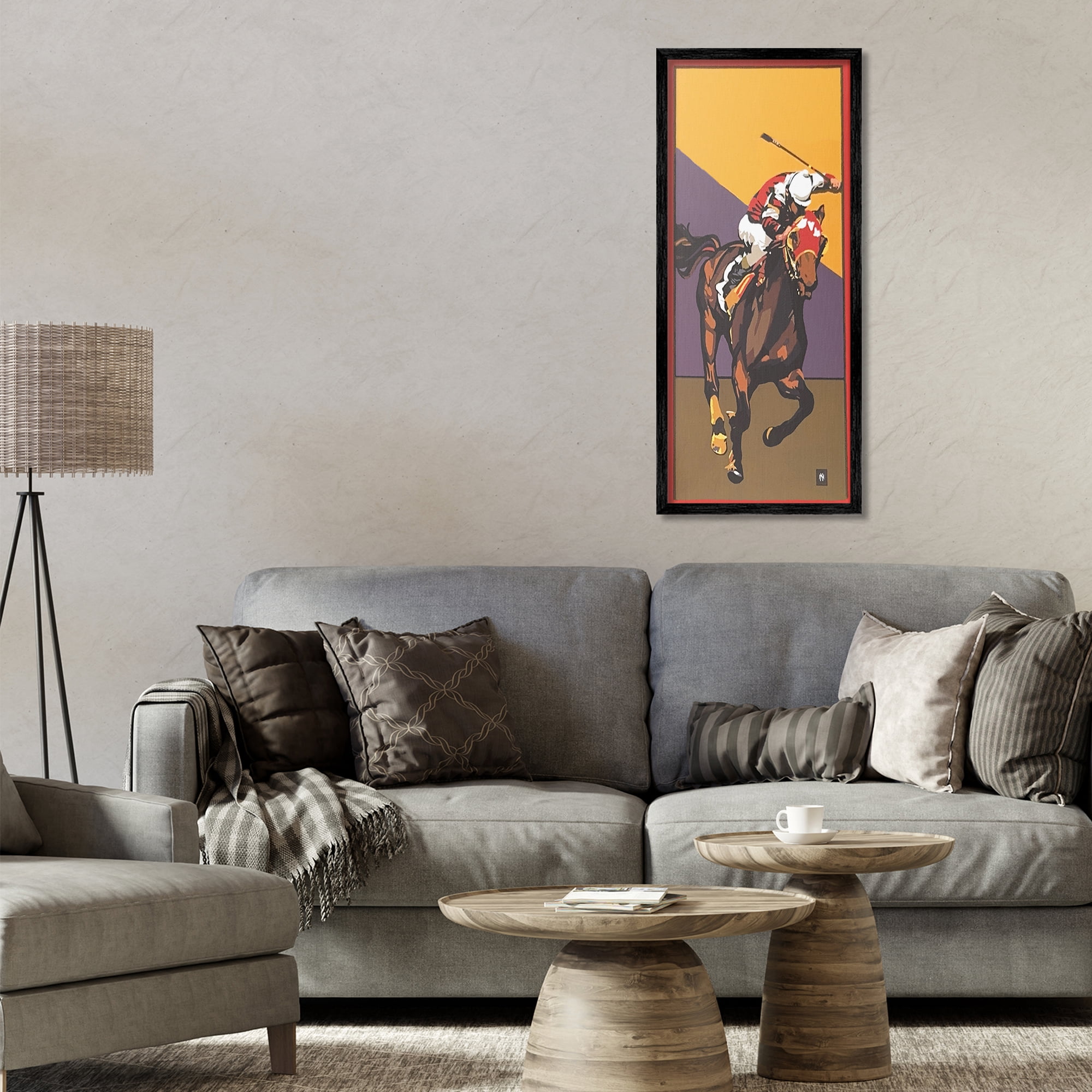 Stupell Industries The Race Final Stretch Black Framed Giclee Art, design by Jadei Graphics