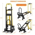 thumbnail image 3 of EcoSummer 3-in-1 Stair Climbing Dolly – Heavy Duty Convertible Hand Truck & Collapsible Cart with Stair Wheels & Elastic Straps, 800 lbs Capacity for Home, Office, Warehouse, Supermarket, 3 of 8