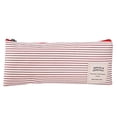 thumbnail image 3 of Portable Striping Pencil Bag Pouch Pen Box Case Zipper Make Up Bag Wine Red Stripe, 3 of 4