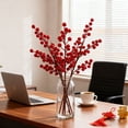 thumbnail image 5 of Lunxisen 1 Pcs Easter Artificial Green Pines Needle Berry Branches Spring Home Decoration Centerpiece, 5 of 9