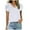 White, variant on Aoochasliy Womens Blouses Short Sleeve Loose Casual V-Neck Solid Casual T-shirt Dressy Tunic Shirts