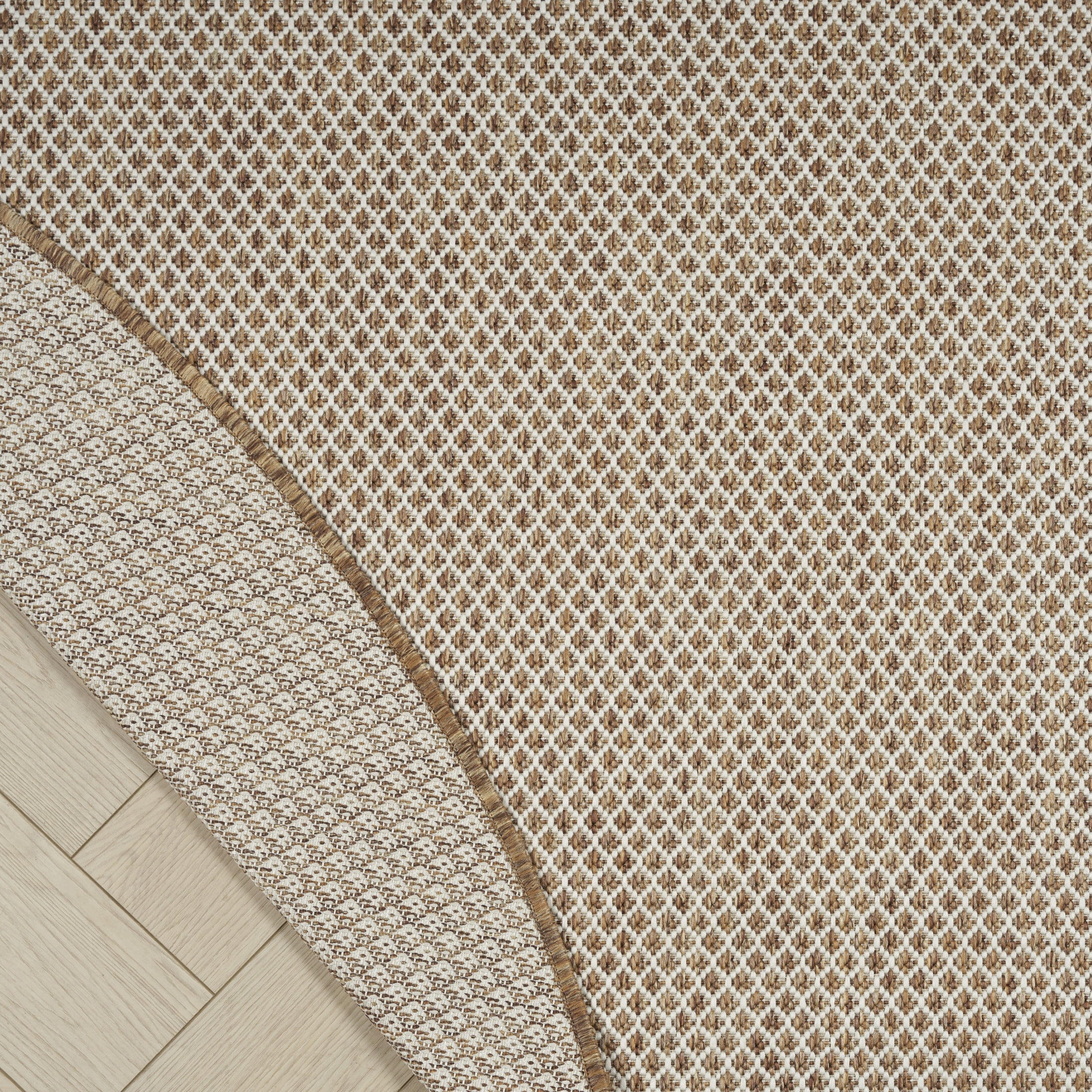 Nourison Courtyard 8' x Round Jute Ivory Modern Rug