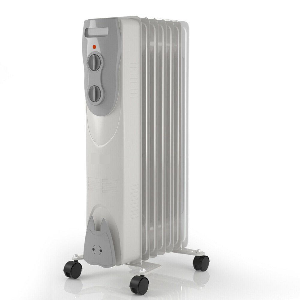 Gymax 1500W Oil Filled Radiator Portable Space Heater w/ 3 Heat Settings