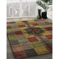 thumbnail image 2 of Ahgly Company Indoor Rectangle Abstract Red Brown Checkered Area Rugs, 4' x 6', 2 of 6